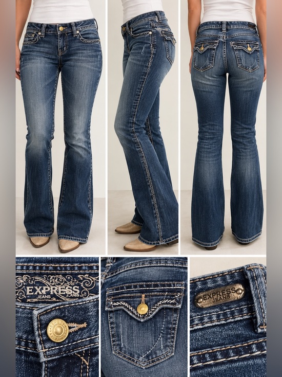 Express Denim - Express Jeans Women’s Size 4R Bootcut Medium Wash Stretch Denim